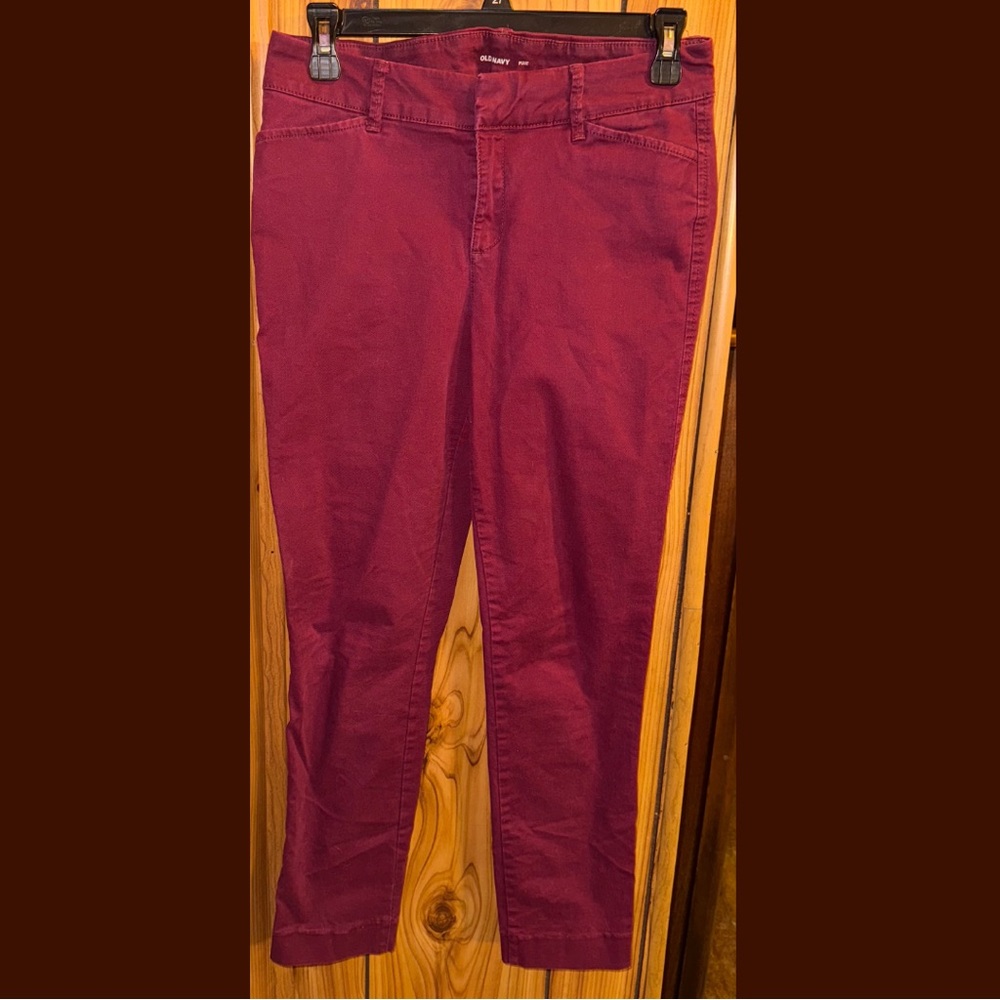 Old Navy Burgundy Pixie Pants